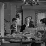 Ins Familienidyll mit Martha Scott, Richard Eyer, Frederic March und Mary Murphy ...